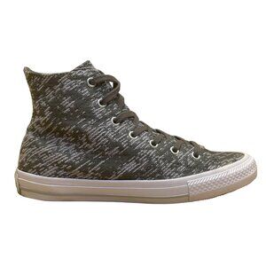 Converse Women’s Gray & White Canvas All Star Lace-Up High-Top Sneakers Size 6.5